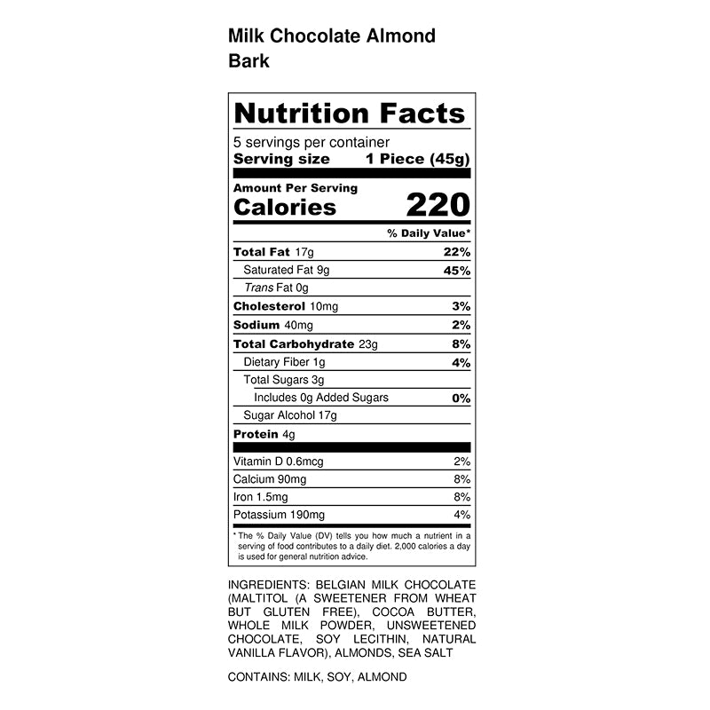 Milk Chocolate Almond Bark with Sea Salt