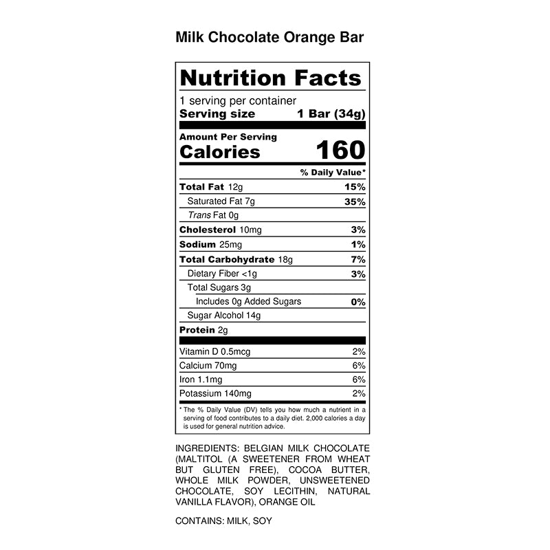 Milk Chocolate Orange Bar